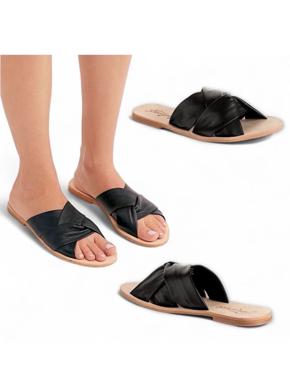 Free People Rio Vista Slide Sandal Black